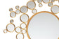 Castiel Modern Glam and Luxe Antique Goldleaf Metal Bubble Accent Wall Mirror FredCo