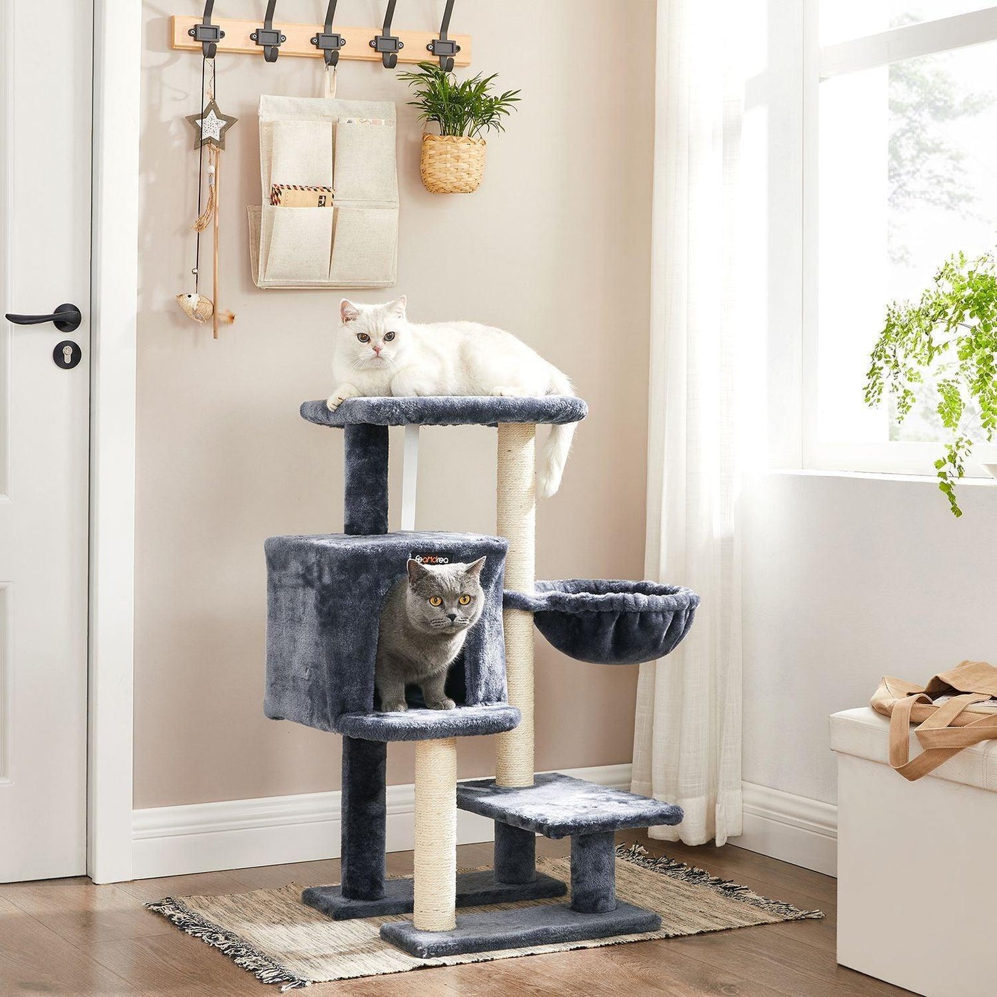 Cat Condo with Bed & Hammock, Gray FredCo