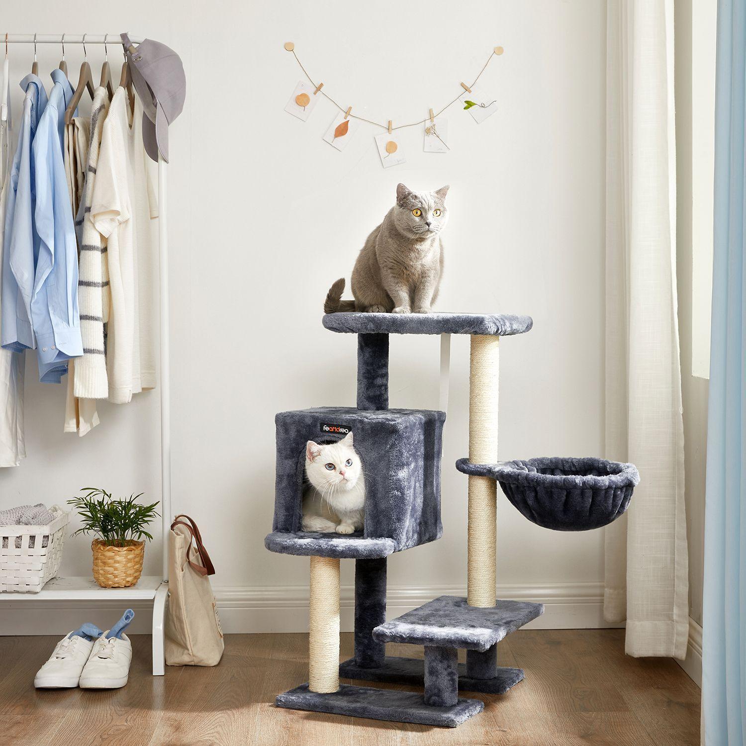 Cat Condo with Bed & Hammock, Gray FredCo