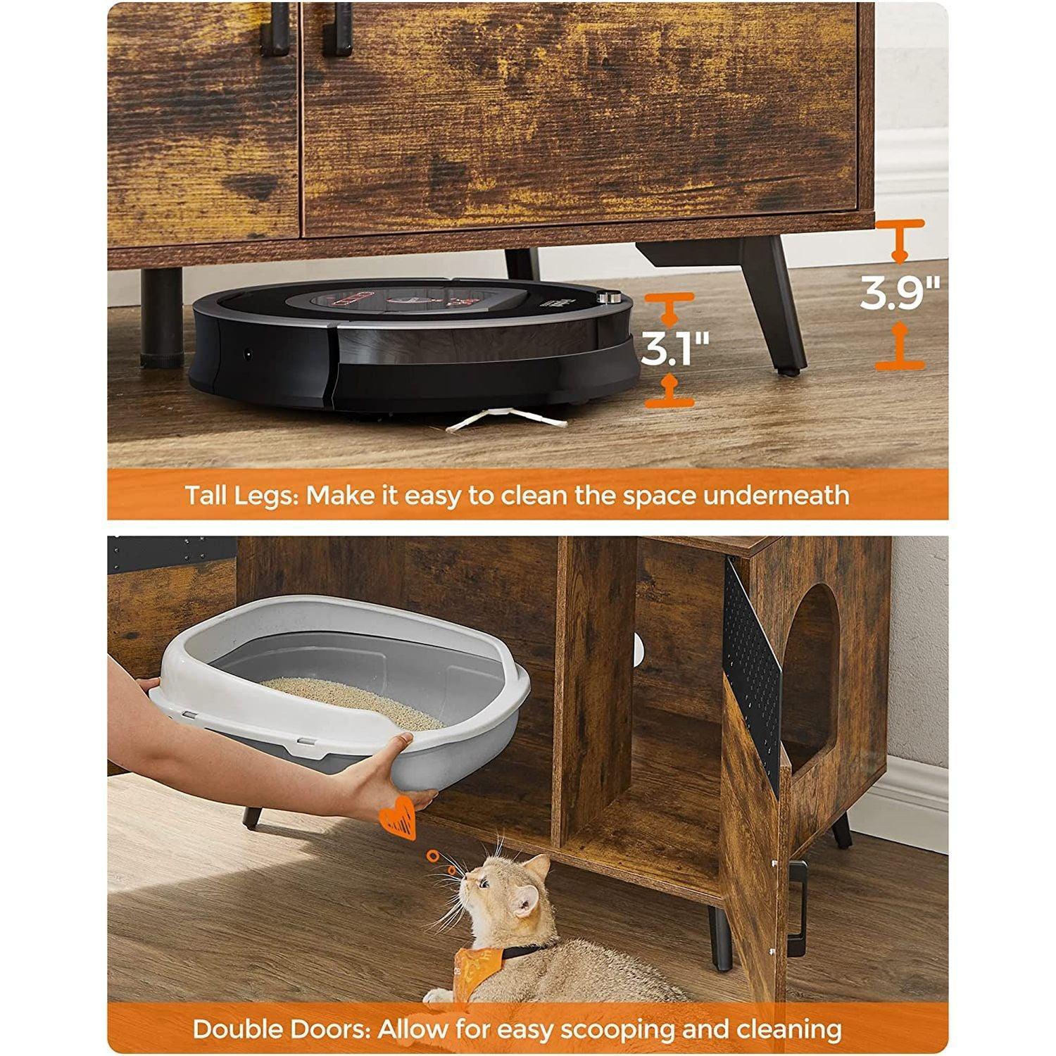 Cat Litter Box Enclosure, Rustic Brown FredCo