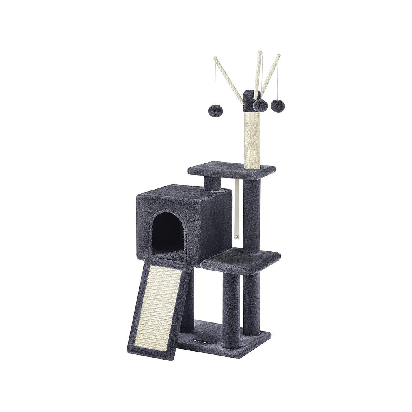 Cat Tower with 3 Pompom Sticks, Kitten FredCo