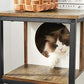 Cat Tree and End Table Rustic Brown FredCo