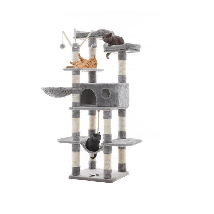 Cat Tree Light Gray 65" tall FredCo