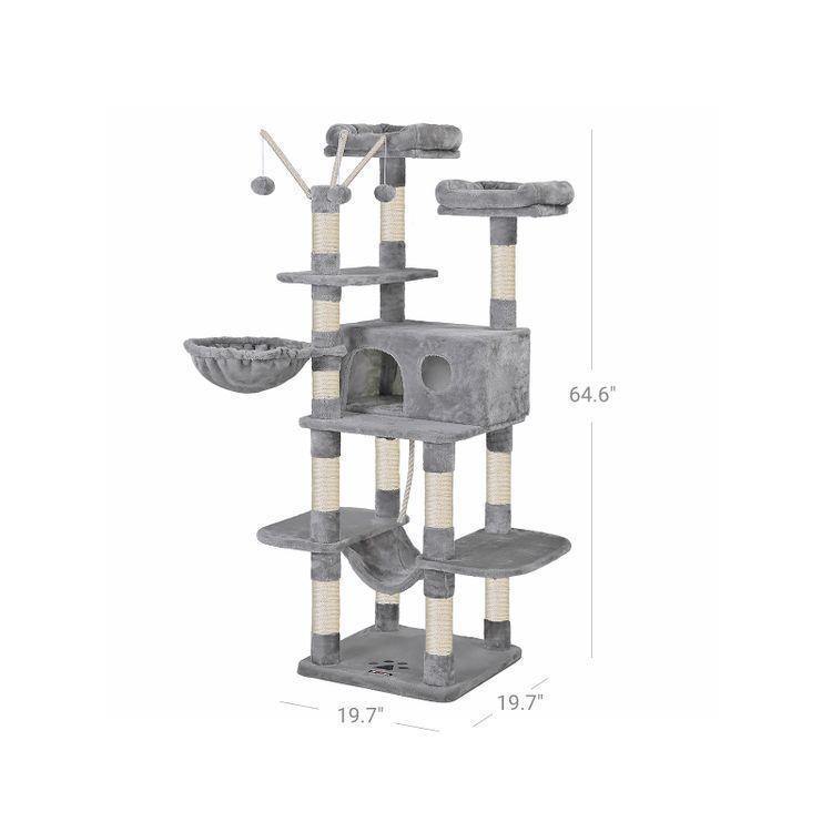 Cat Tree Light Gray 65" tall FredCo