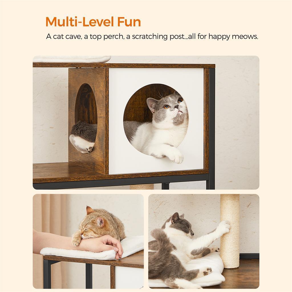 Cat Tree with Litter Box Enclosure, 2-in-1 FredCo