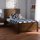 Catalina Modern Classic Mission Style Brown-Finished Wood Twin Platform Bed FredCo
