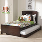 Catalina Modern Classic Mission Style Dark Brown-Finished Wood Twin Platform Bed with Trundle FredCo
