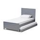 Catalina Modern Classic Mission Style Grey-Finished Wood Twin Platform Bed with Trundle FredCo