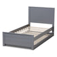 Catalina Modern Classic Mission Style Grey-Finished Wood Twin Platform Bed with Trundle FredCo