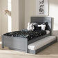 Catalina Modern Classic Mission Style Grey-Finished Wood Twin Platform Bed with Trundle FredCo