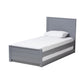 Catalina Modern Classic Mission Style Grey-Finished Wood Twin Platform Bed with Trundle FredCo