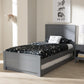 Catalina Modern Classic Mission Style Grey-Finished Wood Twin Platform Bed with Trundle FredCo