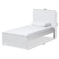 Catalina Modern Classic Mission Style White-Finished Wood Twin Platform Bed FredCo