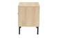 Caterina Mid-Century Modern Transitional Natural Brown Finished Wood and Natural Rattan 1-Door Nightstand FredCo