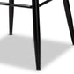 Catherine Modern and Contemporary Tan Faux Leather Upholstered and Black Metal 4-Piece Bar Stool Set FredCo