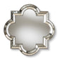Catia Art Deco Antique Silver Finished Quatrefoil Accent Wall Mirror FredCo
