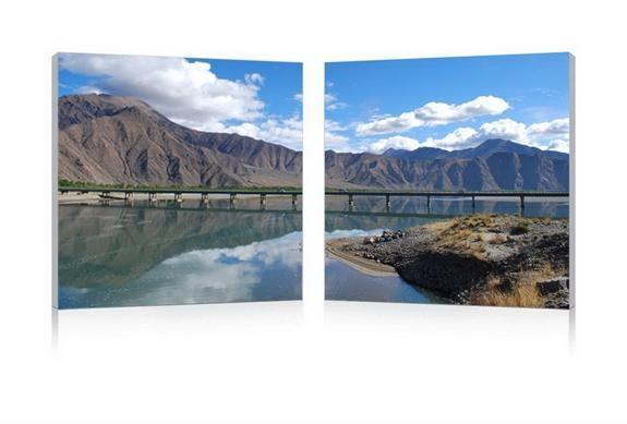 Causeway through the Mountains Mounted Photography Print Diptych FredCo