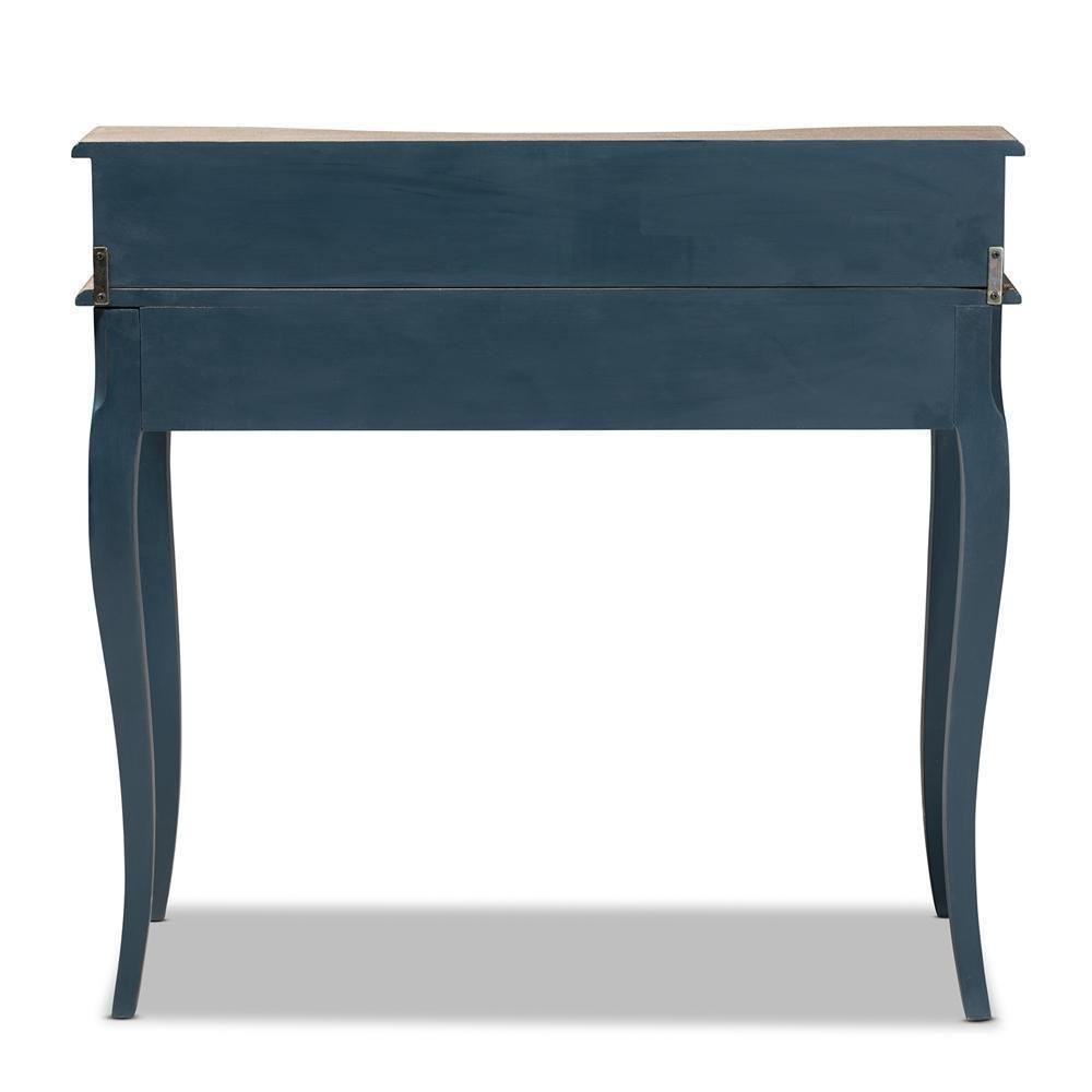 Celestine French Provincial Blue Spruce Finished Wood Accent Writing Desk FredCo