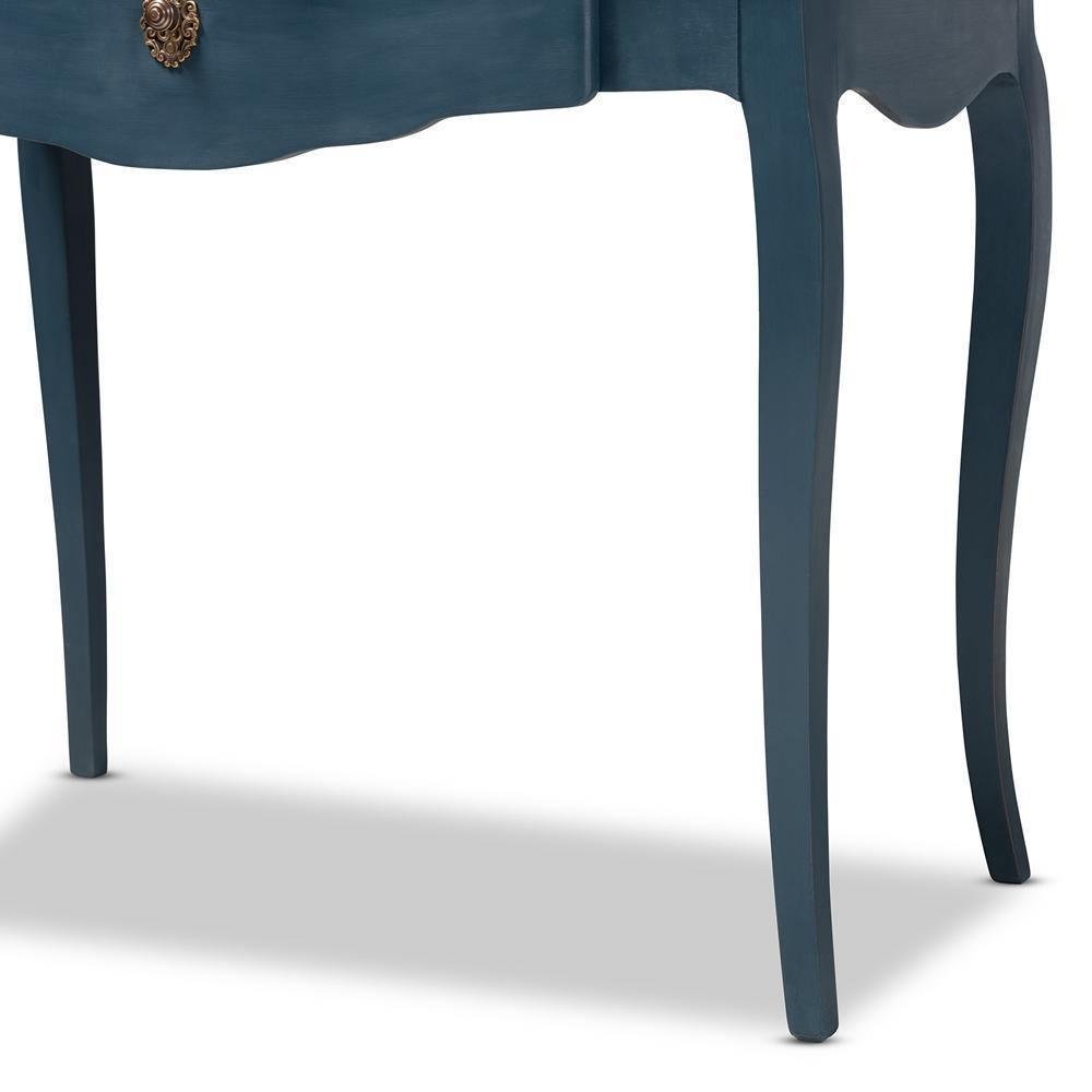 Celestine French Provincial Blue Spruce Finished Wood Accent Writing Desk FredCo