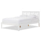 Celine Modern and Contemporary Geometric Pattern White Solid Wood Queen Size Platform Bed FredCo