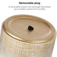 Ceramic Plant Pot Brushed White and Gold FredCo