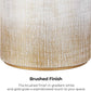 Ceramic Plant Pot Brushed White and Gold FredCo