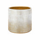 Ceramic Plant Pot Brushed White and Gold FredCo