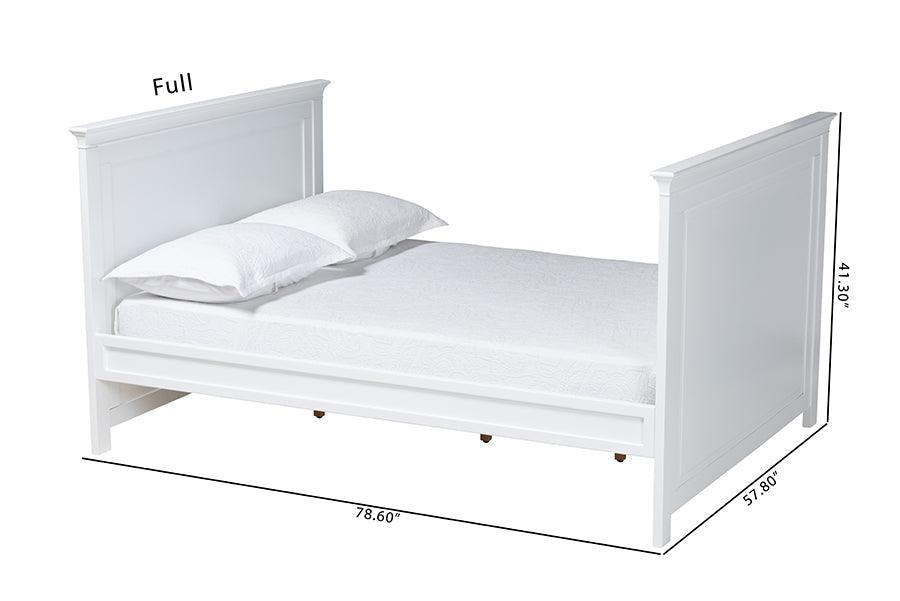 Ceri Classic and Traditional White Finished Wood Full Size Daybed FredCo