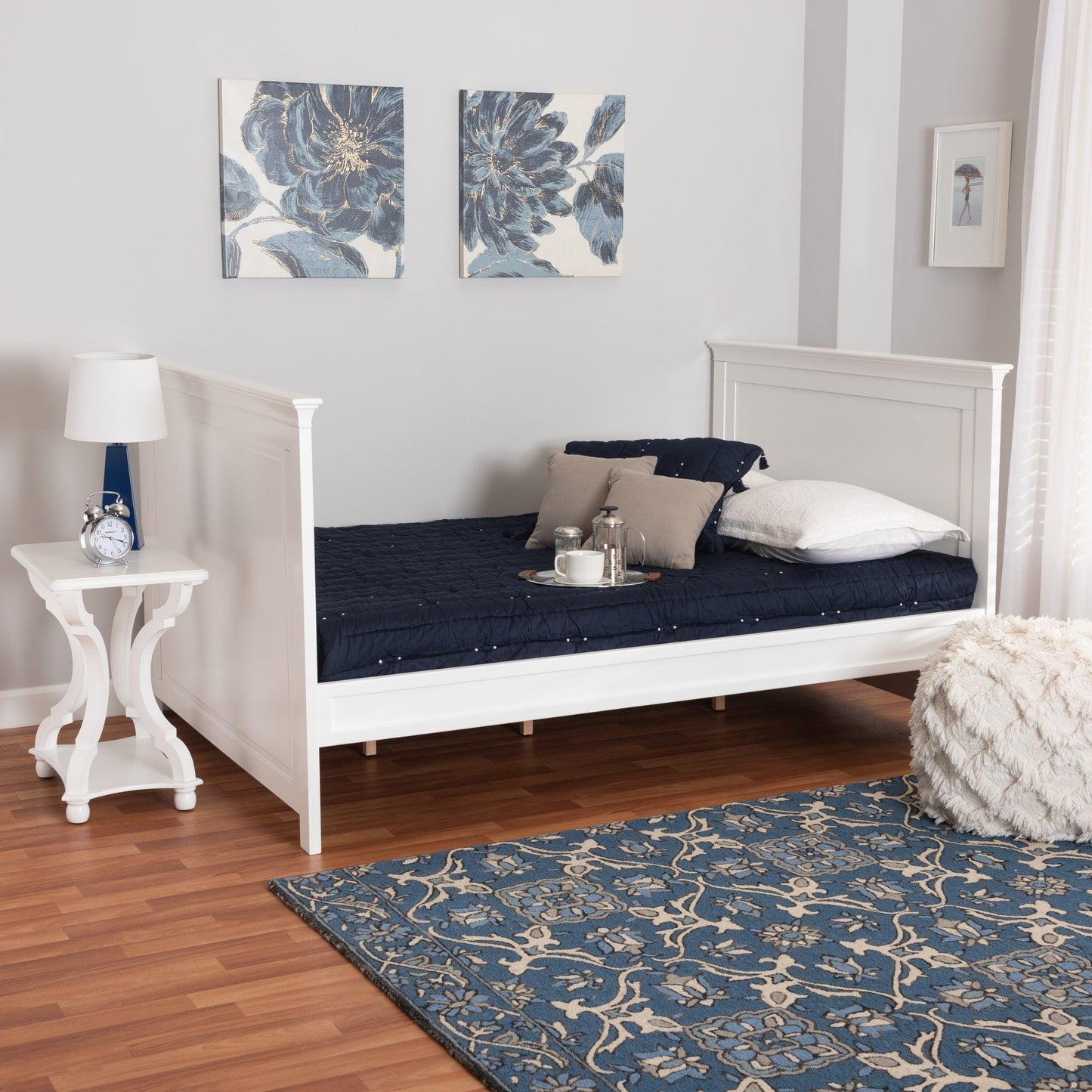Ceri Classic and Traditional White Finished Wood Full Size Daybed FredCo