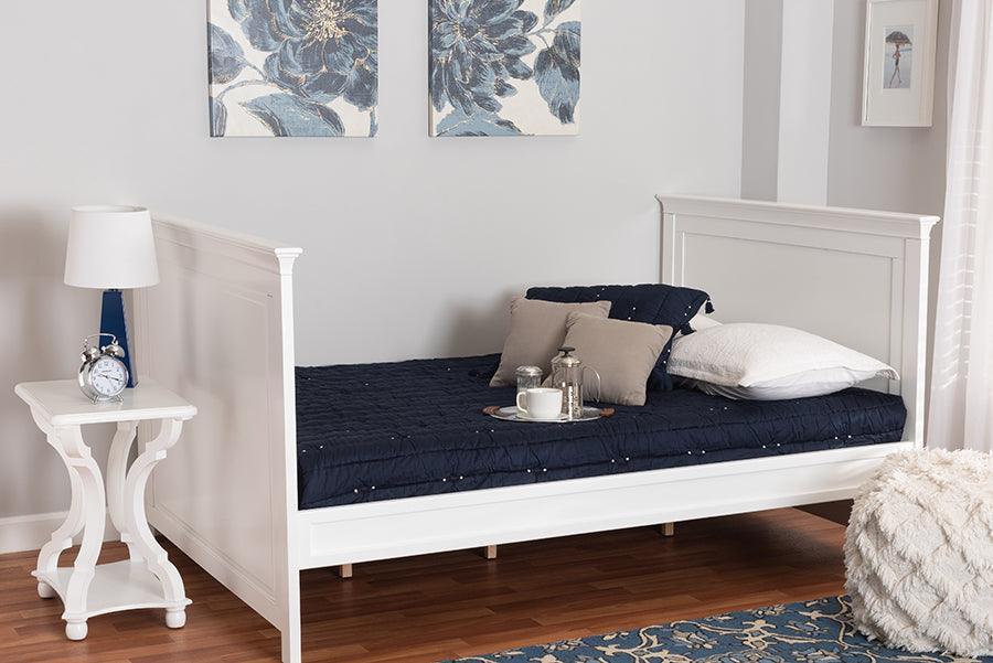Ceri Classic and Traditional White Finished Wood Full Size Daybed FredCo