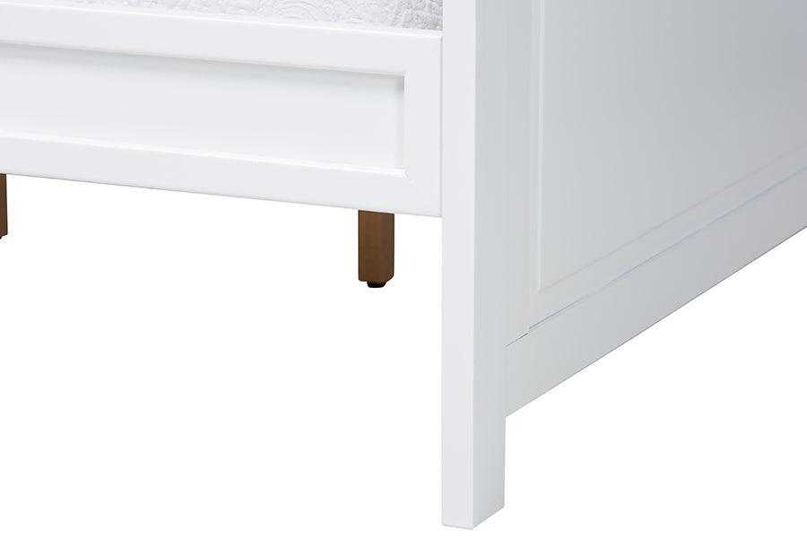 Ceri Classic and Traditional White Finished Wood Full Size Daybed FredCo
