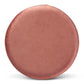 Chaela Contemporary Glam and Luxe Blush Pink Velvet Fabric Upholstered and Gold Finished Metal Ottoman FredCo