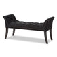 Chandelle Luxe and Contemporary Black Velvet Upholstered Bench FredCo