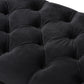 Chandelle Luxe and Contemporary Black Velvet Upholstered Bench FredCo