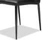 Chandelle Modern and Contemporary Black Faux Leather Upholstered Dining Chair (Set of 4) FredCo
