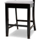 Chandler Modern and Contemporary Grey Fabric Upholstered and Espresso Brown Finished Wood 2-Piece Counter Height Pub Chair Set FredCo