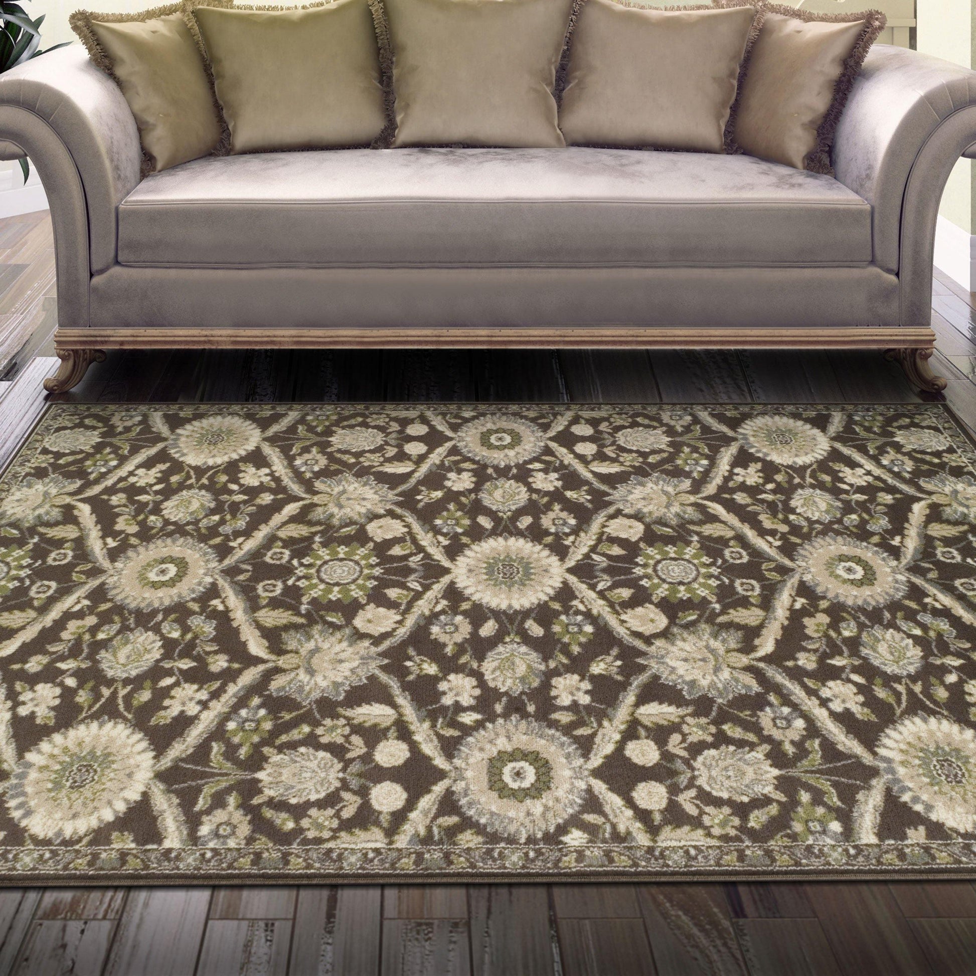 Chandler Vintage Transitional Floral Damask Rug FredCo