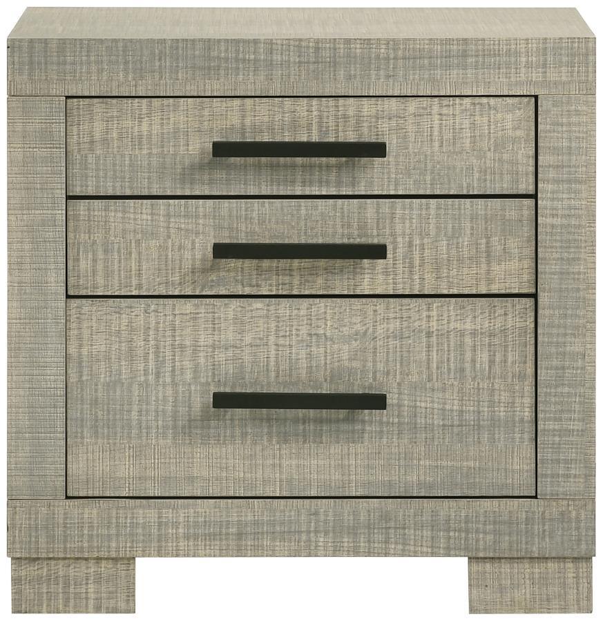 Channing Rectangular Bedroom Set Rough Sawn Grey Oak Coaster Eastern King, 5 Piece FredCo