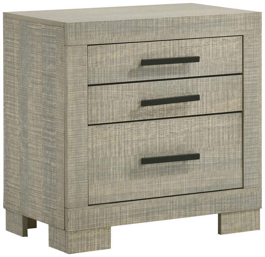 Channing Rectangular Bedroom Set Rough Sawn Grey Oak Coaster Eastern King, 5 Piece FredCo