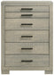 Channing Rectangular Bedroom Set Rough Sawn Grey Oak Coaster Eastern King, 5 Piece FredCo
