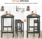 Charcoal Gray Bar Table with 2 Bar Stools FredCo