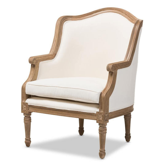 Charlemagne Traditional French Accent Chair-Oak FredCo