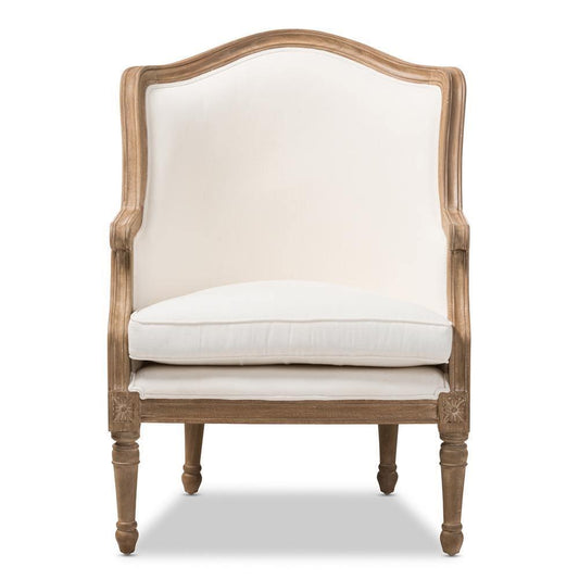 Charlemagne Traditional French Accent Chair-Oak FredCo