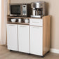 Charmain Modern and Contemporary Light Oak and White Finish Kitchen Cabinet FredCo