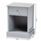 Chase Modern Transitional Light Grey Finished 1-Drawer Wood Nightstand FredCo