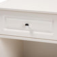 Chase Modern Transitional White Finished 1-Drawer Wood Nightstand FredCo