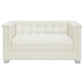Chaviano Upholstered Tufted Living Room Set Pearl White 505391-S2 Coaster FredCo
