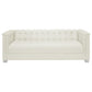 Chaviano Upholstered Tufted Living Room Set Pearl White 505391-S2 Coaster FredCo