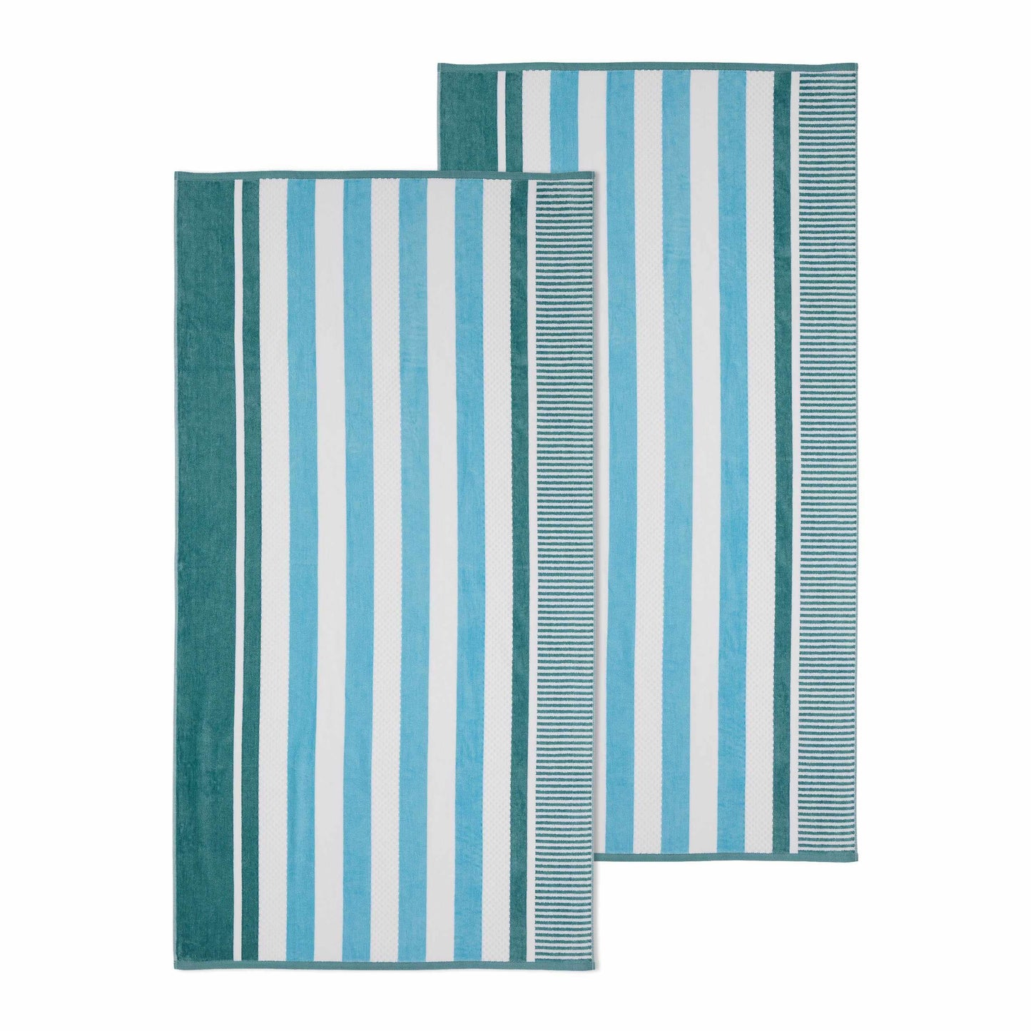 Checkered Stripes 100% Cotton Oversized Beach Towel FredCo