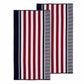 Checkered Stripes 100% Cotton Oversized Beach Towel FredCo